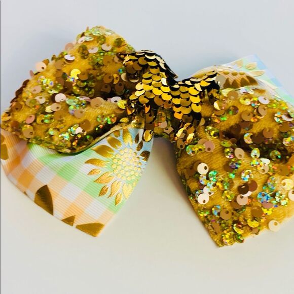 Unicorn Cheer Hair Bow For Girls and Toddler - Picture 3 of 5